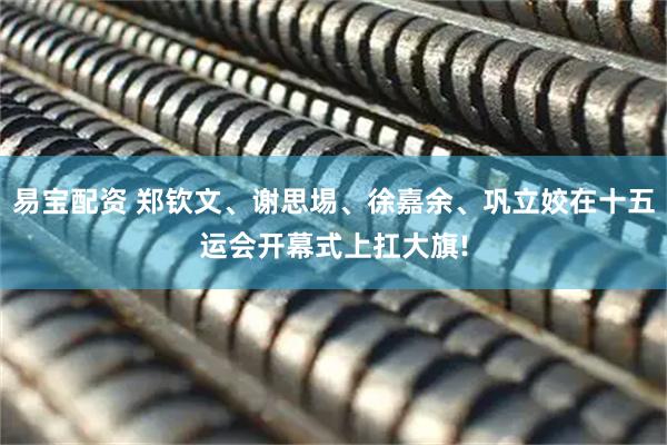 易宝配资 郑钦文、谢思埸、徐嘉余、巩立姣在十五运会开幕式上扛大旗!